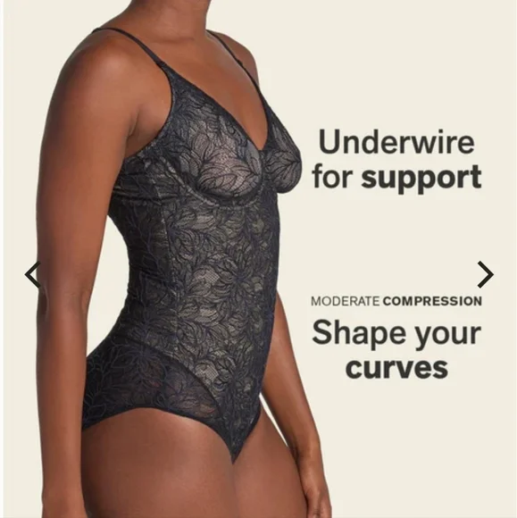 Leonisa Underwire Shaping Lace Bodysuit Size XXL NWT